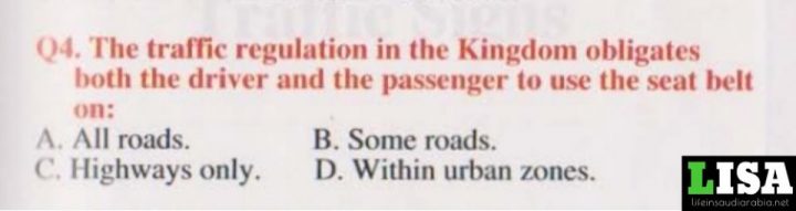 saudi arabia driving test questions and answers