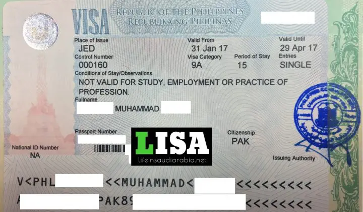 tourist visa for saudi arabia from philippines