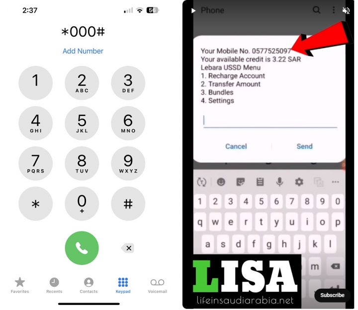 code to check lebara phone number