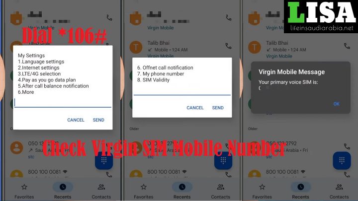 saudi virgin sim number check code