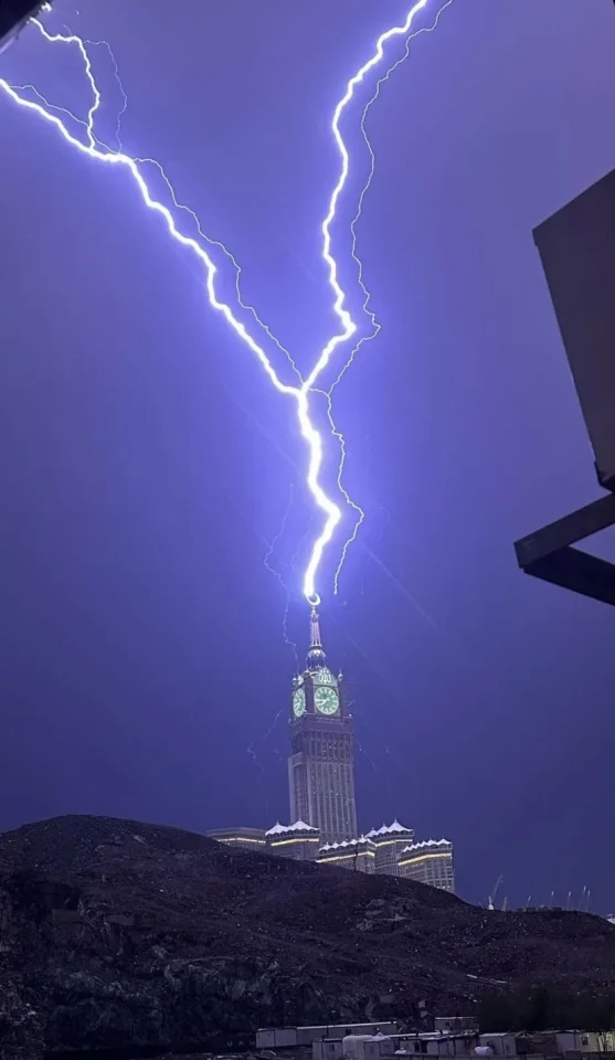Why Does Lightning Strike Only Clock Tower In Makkah Life In Saudi Arabia 